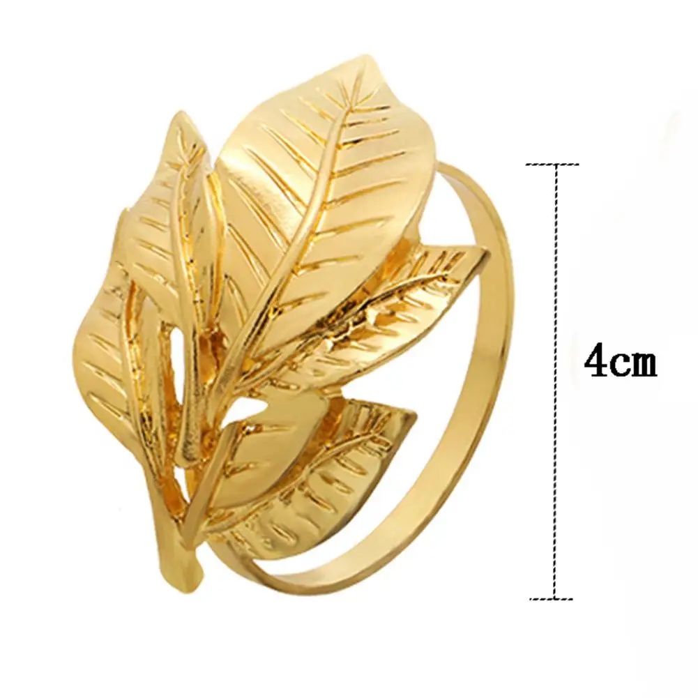 Инновационные кольца для салфеток с листьями металлические восстанавливаемые