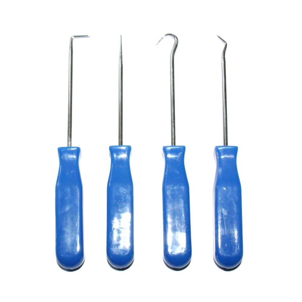 

Hot Sale 4Pcs 135mm Car Auto Vehicle Oil Seal Screwdrivers Set O-Ring Seal Gasket Puller Remover Pick Hooks Repair Tools for car