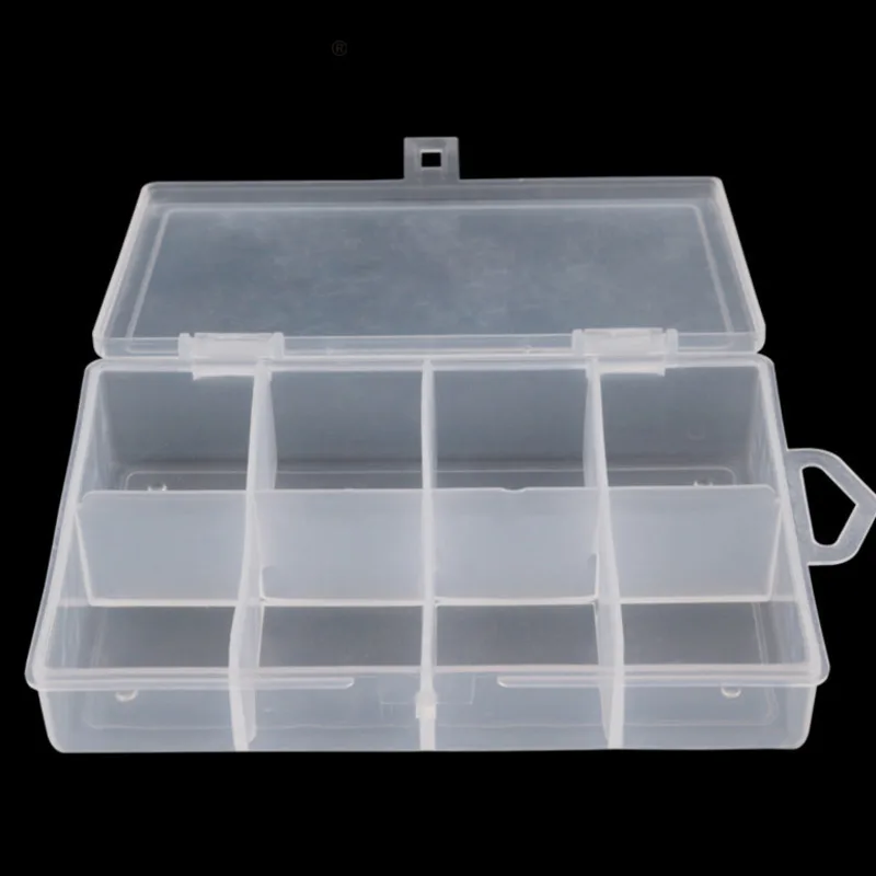 Рыболовные ящики для приманки 8 слотов съемный чехол хранения прозрачная
