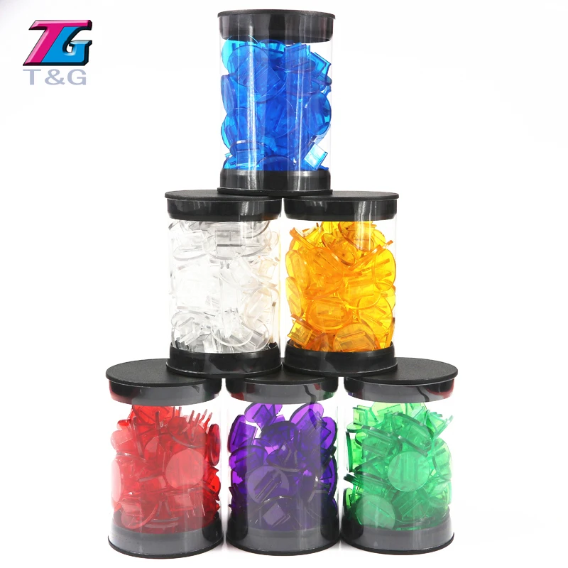 Радужный полупрозрачный пластиковый держатель для карт 50 шт./трубка настольные