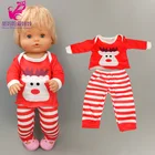 Одежда для куклы Nenuco 40 см, красный пижамный комплект Санта Клауса, подходит для кукол 38 см Ropa y su Hermanita