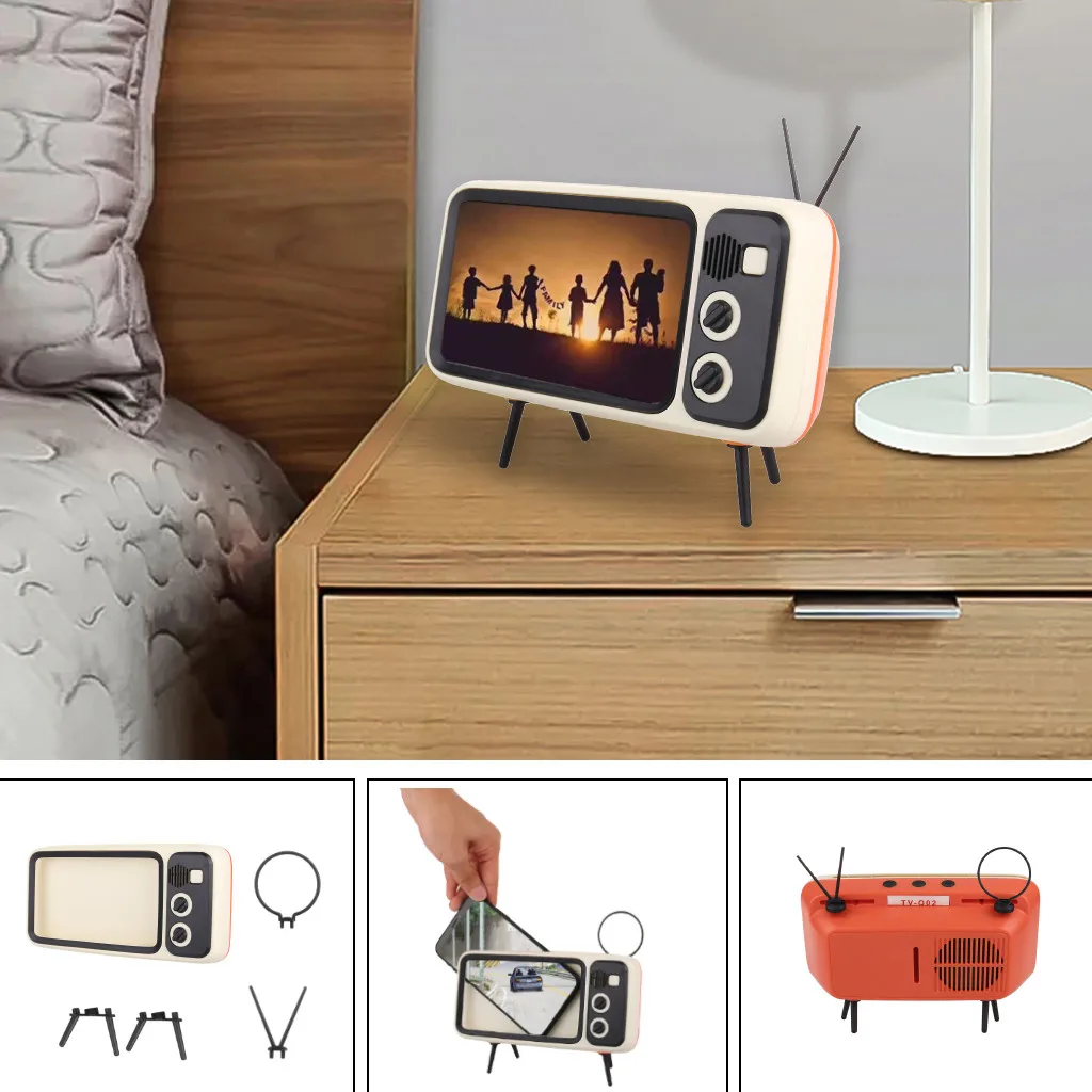 Портативный держатель мобильного телефона в стиле ретро MiniTV портативный для