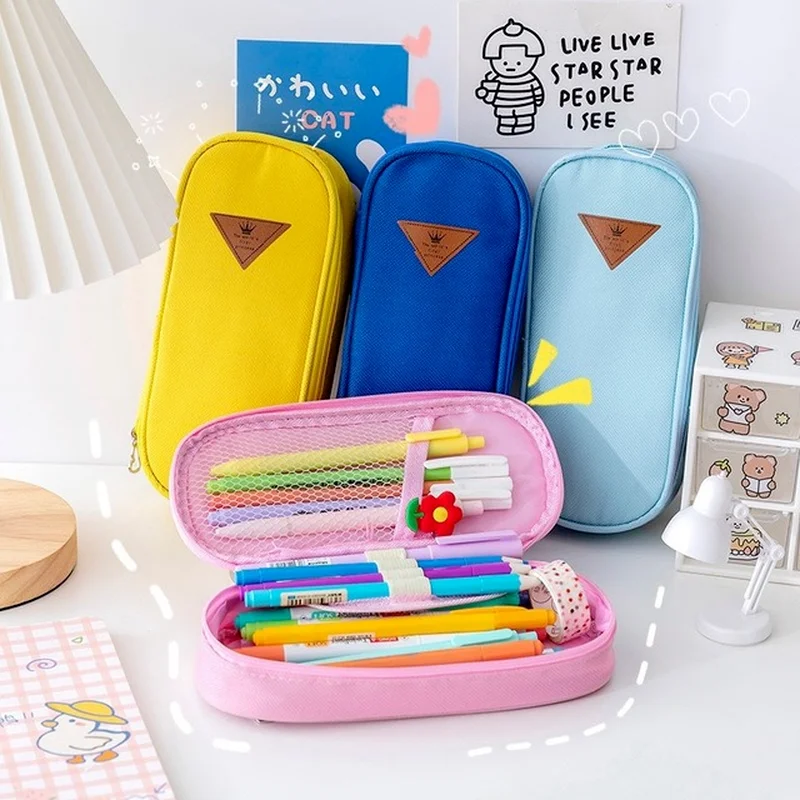 

Creative Pencil Stationery Box for Primary School Students Large-capacity Oxford Cloth Printing Logo Graduation Pen Bag Gift