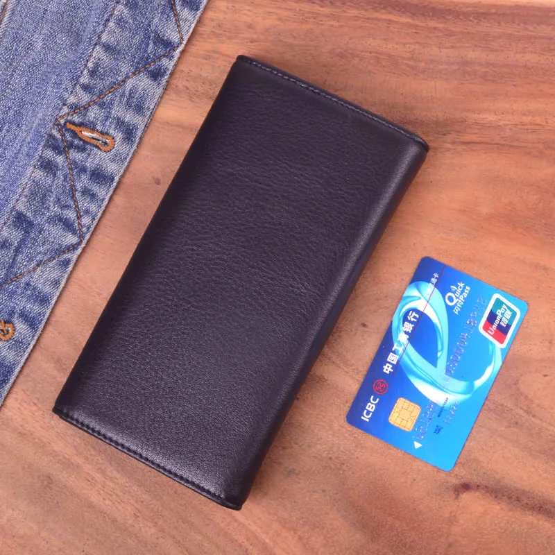 Мужской длинный деловой кошелек AETOO для отдыха Молодежный с несколькими картами |