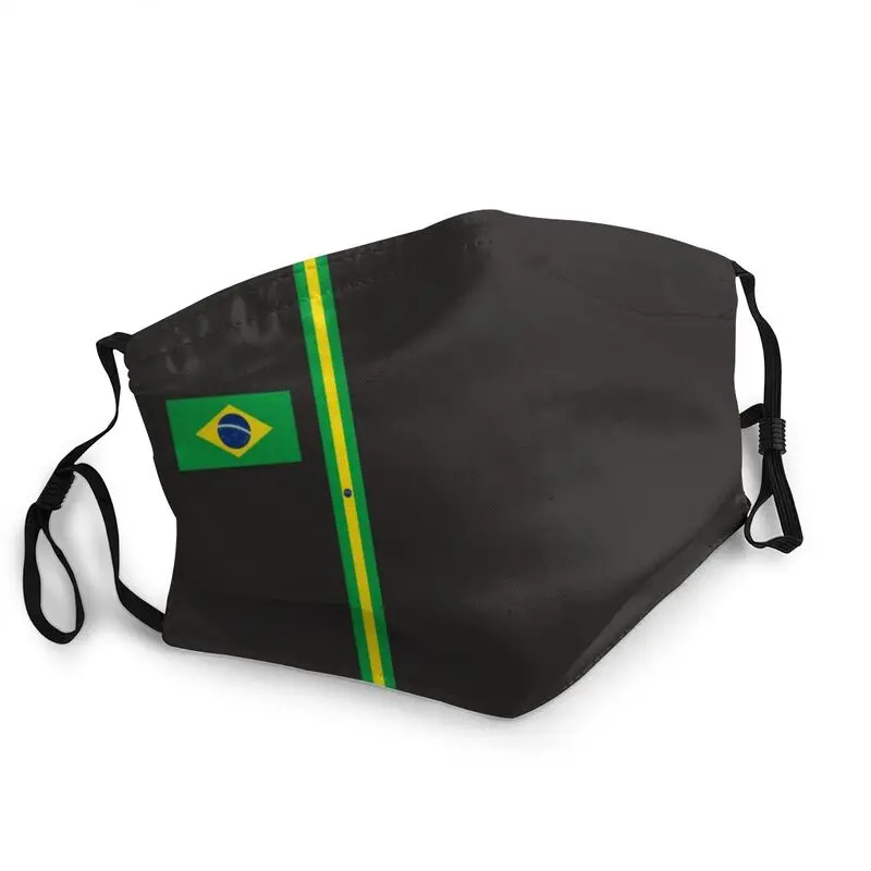 

Brazil Flag Reusable Unisex Brazilian National Emblem Mouth Face Mask Anti Dust Haze Protection Cover Respirator Mouth-Muffle