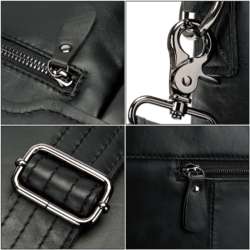 Портфель мужской из натуральной кожи сумочка-мессенджер в ретро-стиле