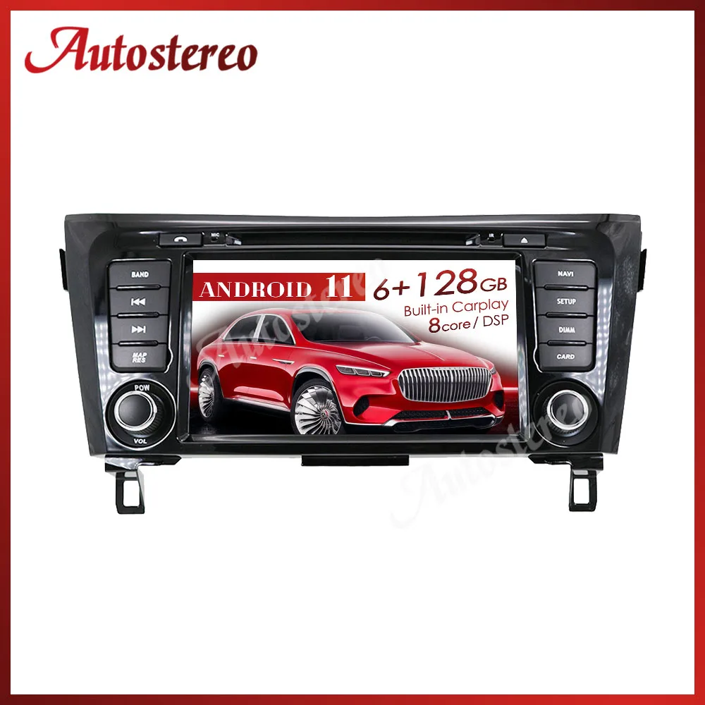 

Android 11 6+128G For Nissan X-TRAIL Qashqai Dualis Rouge 2013-2017 Car GPS Navigation Multimedia Player Radio Head Unit Carplay