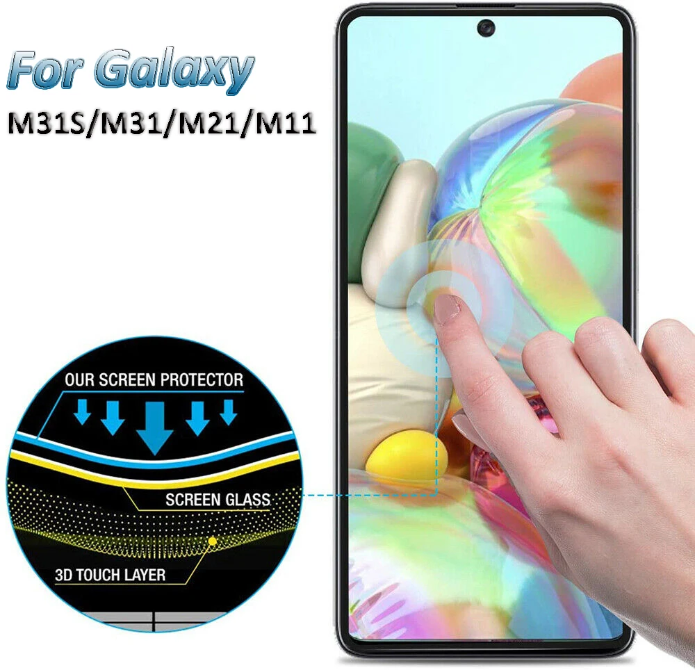 Закаленное защитное стекло для Samsung Galaxy M31S M31 M21 M11|Защитные стёкла и плёнки