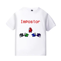 summer 2021 new 3d printed impostor t shirt print mens t shirt impostor casual tops o neck hip hop short sleeve kids top