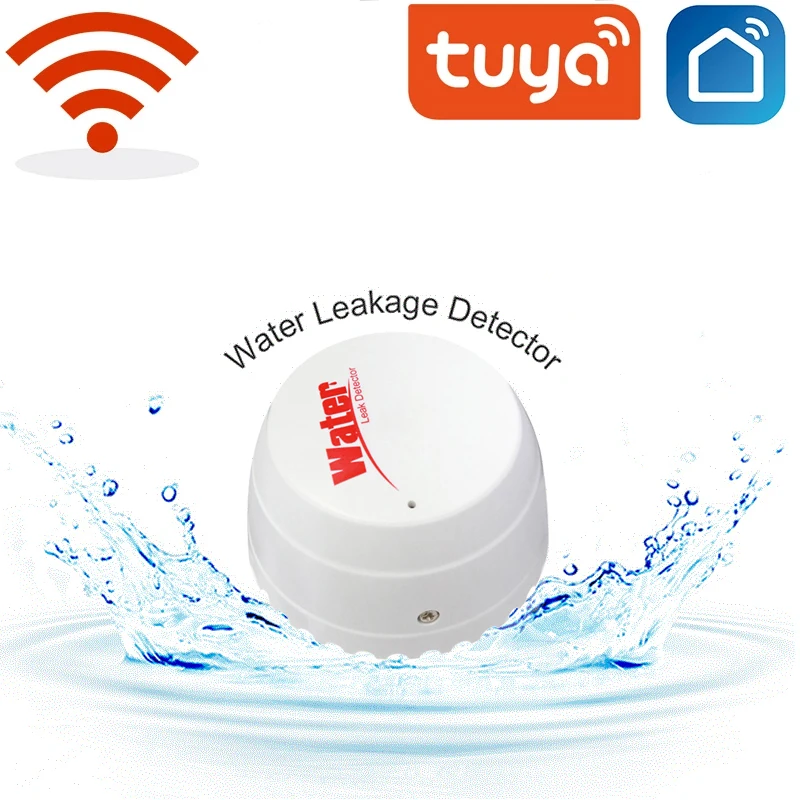 

Tuya WiFi Water Leakage Detector Liquid Leak Alarm Water Level Flood Overflow Warning 2.4G Home Security Tuya Smart Life APP
