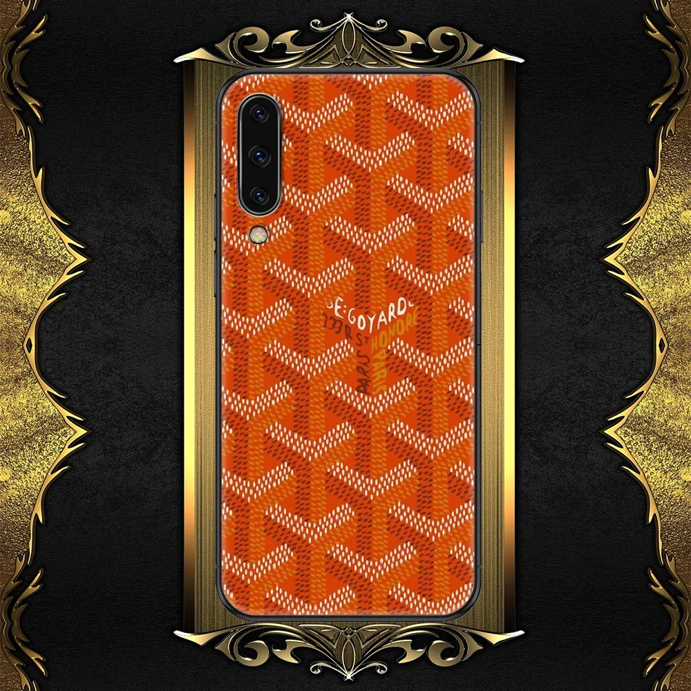 

Box luxury Goyardes Phone case For Samsung Galaxy A 3 5 7 8 10 20 21 30 40 50 51 70 71 E S 2016 2018 4G black trend bumper