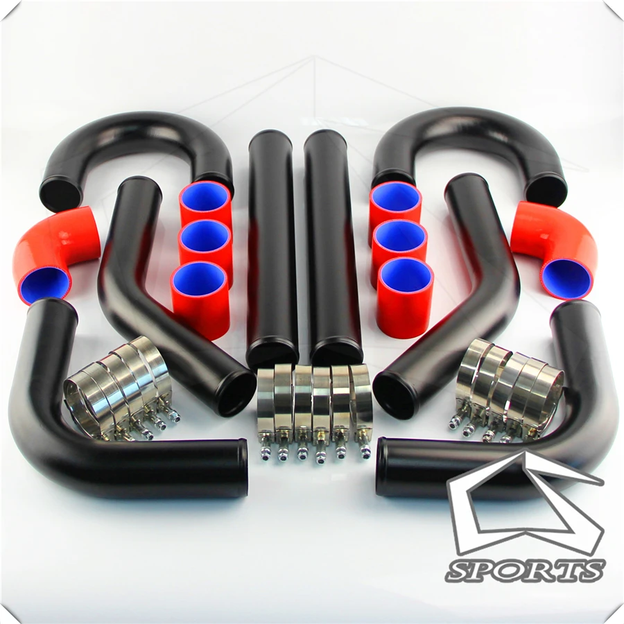 Универсальный турбо кулер комплект трубок 2 5 дюйма 63 мм 8 шт. алюминиевые