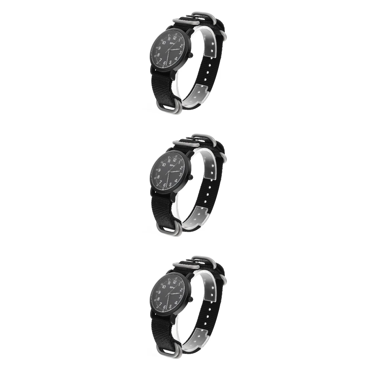 

3pcs Quartz Watch Men Sports Breathable Strap Design Quartz Watch Men Sports Watch