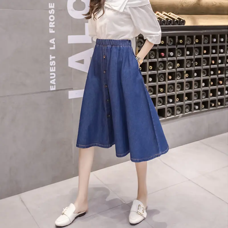 VERHELLEN женская джинсовая юбка с эластичным поясом весна 2020 А силуэта высокой