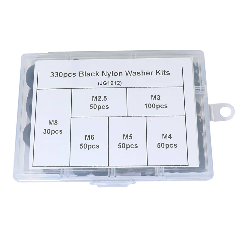 330 шт. нейлоновые шайбы пластиковые разделители уплотнения плоский комплект шайб