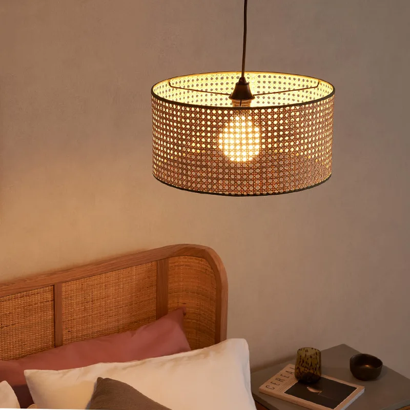 

Bamboo Wicker Rattan Lantern Pendant Lights Southeast Asia LED Pendant Lamp modern Tea room lamp Nordic Japanese tatami lamps