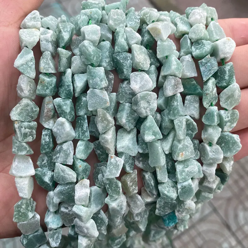 8-10mm Natural Raw Rough Stone Irregular Freeform Natural Gemstone Beads Jade Crystal Quartz Beads For Jewelry Making Neckace