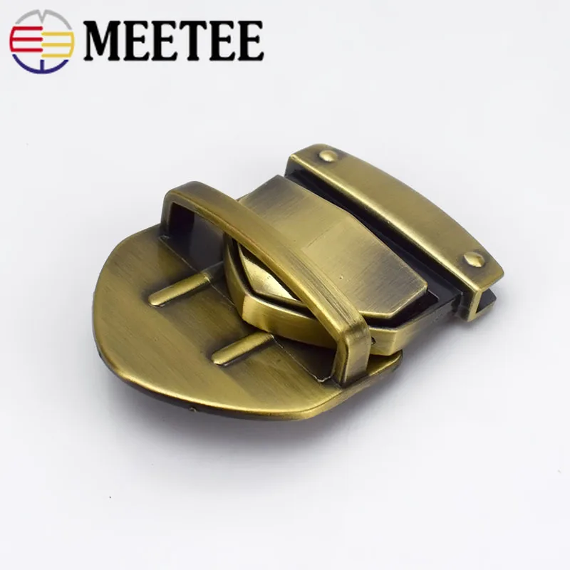 2 шт. Meetee металлическая застежка поворотный замок поворотные замки для DIY сумки ручной работы аксессуары кошелек сумочка аппаратная часть закрытие E6-15