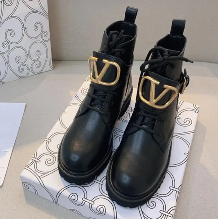 Брендовые ботинки 2020 в Зимние новые рыцарские на шнуровке детские мартинсы с