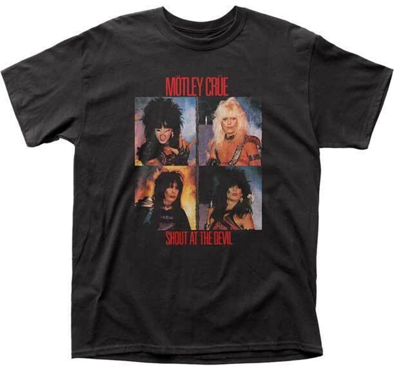 Motley Crue Shout At The Devil Футболка Совершенно новая и лицензированная Music Mc04 модная