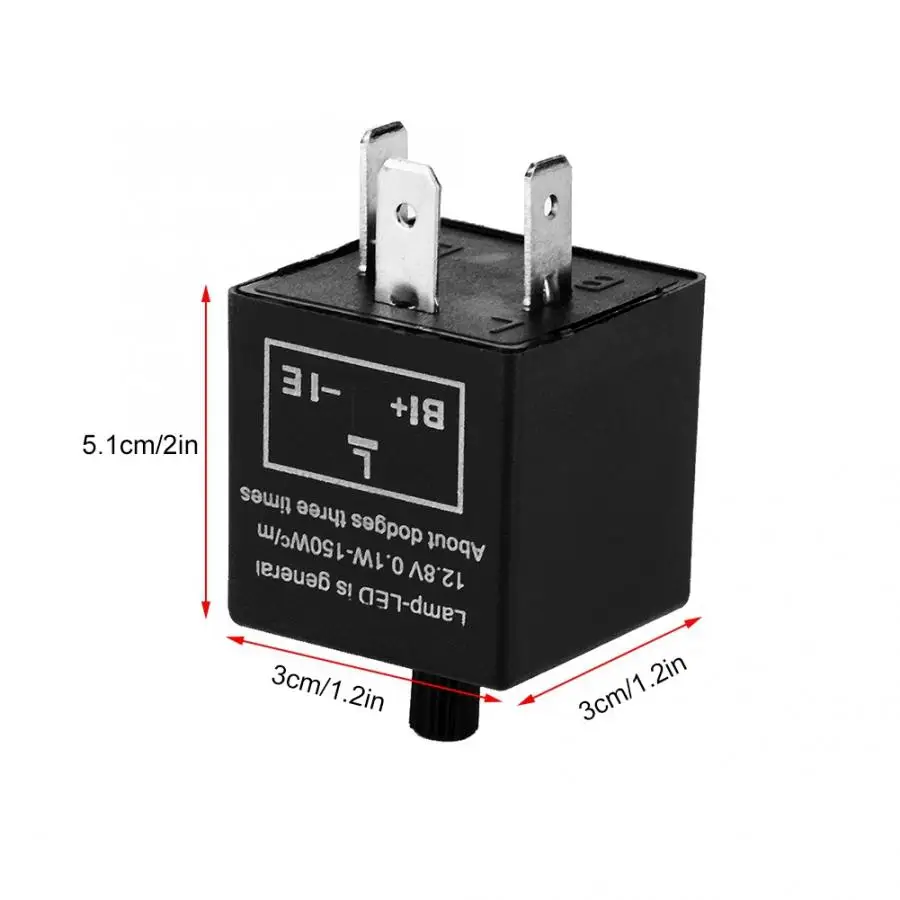 CF14 JL-02 12V 3 Pin LED Flasher Flash Relay for Turn Signal Light Hyper Flash Or Normal Lights Relay 0.1W-150W LED Flash Relay