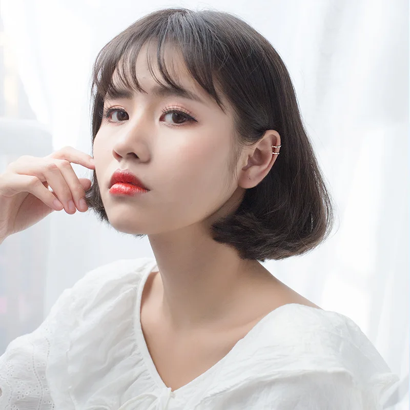 Trusta 100% 925 пробы тайские серебряные серьги с манжетами для женщин и девушек без в