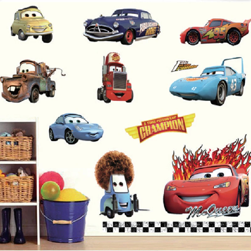 Настенные стикеры Mcqueen для детской комнаты домашний декор молния автомобиль
