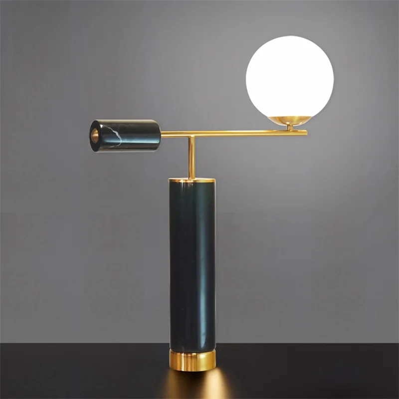 

86LIGHT Modern Bedroom Table Light Creative Design G4 Marble Desk Lamp Home LED Decorative For Foyer Living Room Bedroom Hotel