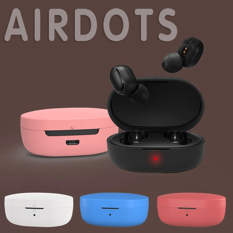 Противоударный гибкий силиконовый чехол для гарнитуры защитный Xiaomi Redmi Airdots TWS