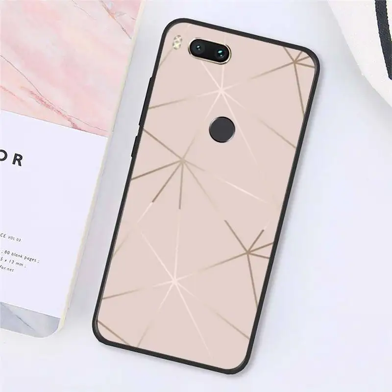 

Geometric Marble Texture Phone Case For Xiaomi Mi Note 10 Lite pro 7 9 9t pro se a2 lite