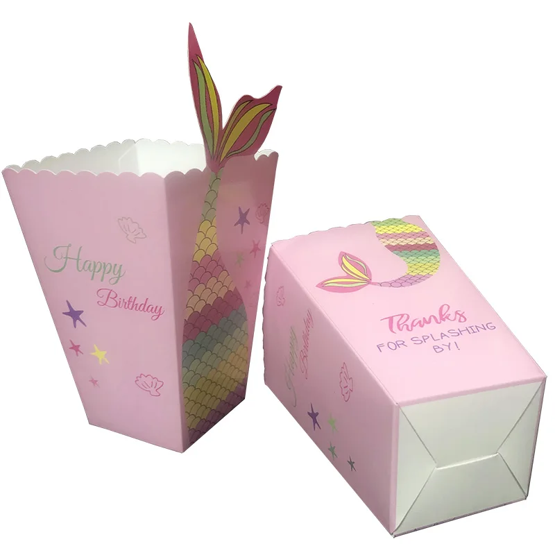 12 шт./лот прекрасный одеяло хвост русалки для приготовления попкорна Коробка