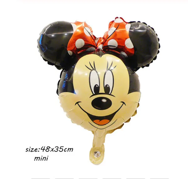 1pcs mini red Большой красный черный Микки Минни фольгированные шары мультфильм день рождения украшения надувной Гелиевый шар Дети Классические игрушки подарок - Цвет: 1pcs mini red