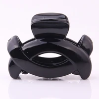 new arrival women hair claw clips black plastic precious stone design ponytail holder casual crab for hair hairdressing tools
