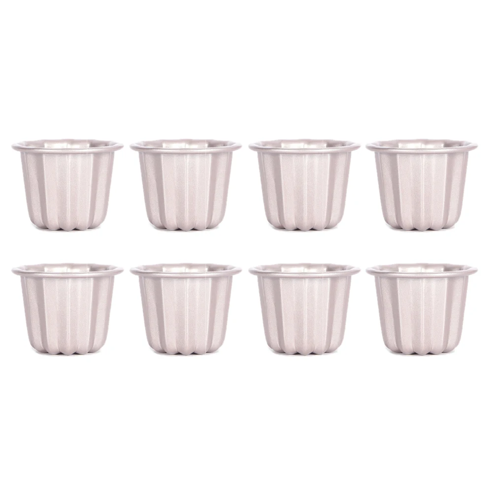 

8PCS Individual Cupcake Baking Cups, Non-Stick Seperated Cannele Baking Molds,D DIY Handmade Home Baking Tools