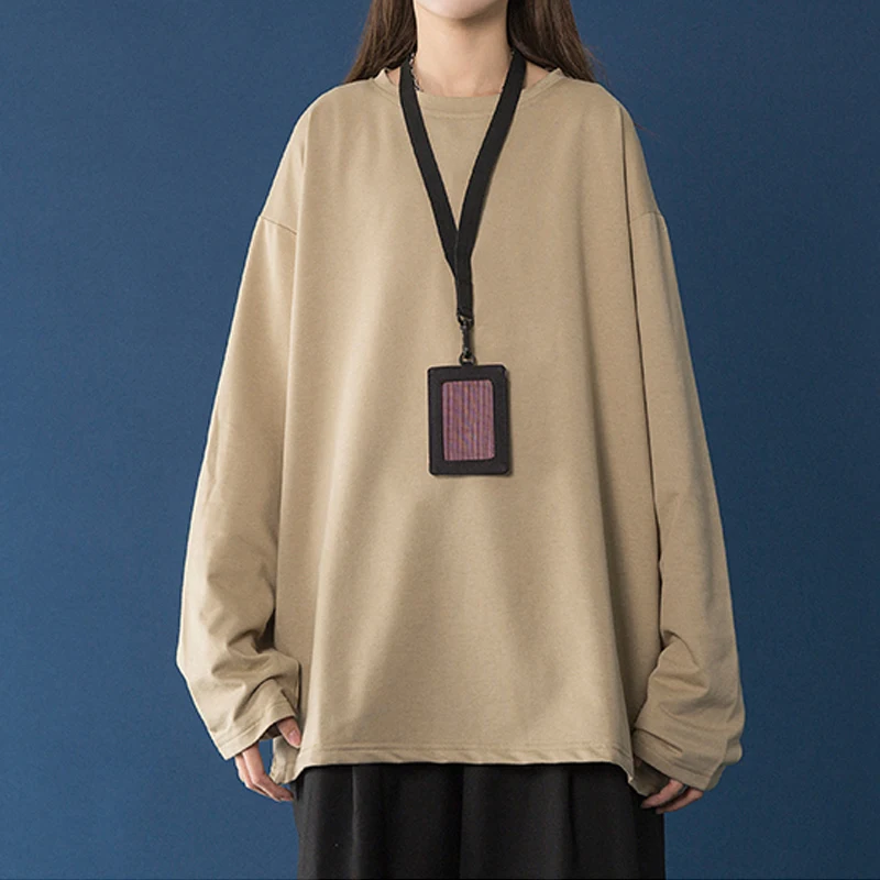 Разборчивого 2021 Осенняя футболка с длинными рукавами рисунком для женщин