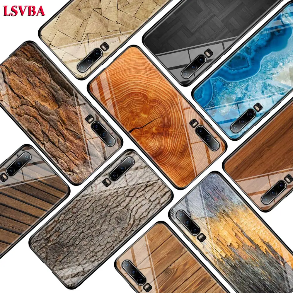 Текстурная древесина для Huawei P Smart Z Plus 2019 P30 P20 Pro P10 P9 P8 Lite суперъяркий глянцевый