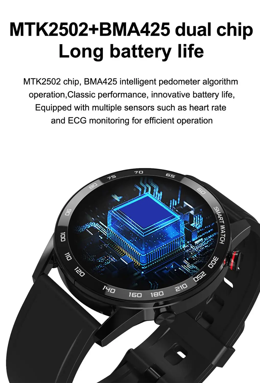 

DT95 smart watch IP68 waterproof MTK2502 HD full touch screen ECG Bluetooth call watch original watch PK P8 L8 L13 sport watch