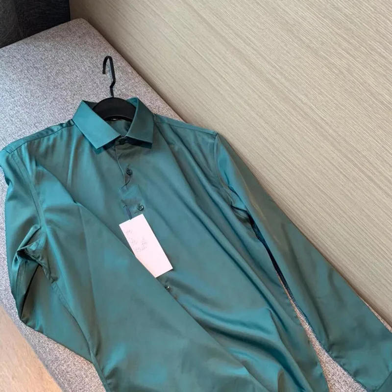 

------21ae0329 new men's polo collar long sleeve shirt in spring