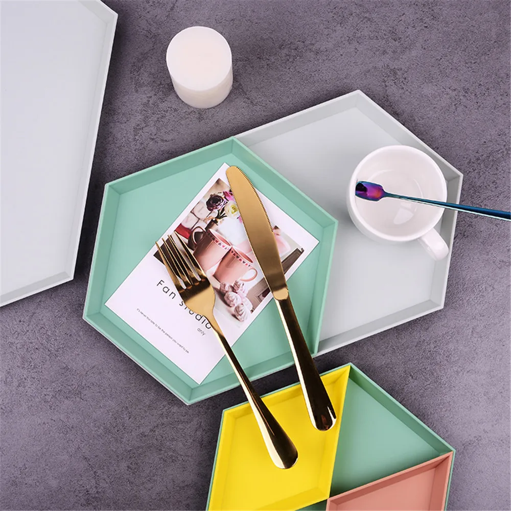 4 шт./компл. инновационный цветной геометрический лоток для хранения съемный