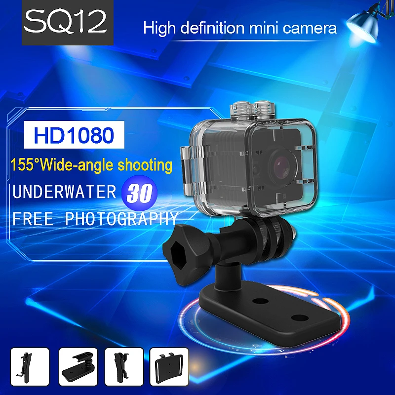 Веб-камера SQ12 мини IP-камера HD 1080P водонепроницаемая с широкоугольным объективом