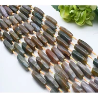 2strandslot 41mm natural faceted dark brown cylindrical agate stone beads for diy bracelet necklace jewelry making strand 15