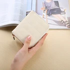 Женский маленький кошелек ZOVYVOL, кредитница на молнии, бежевый чехол с кармашком для монет, сумка для мелочи, 6 цветов, простой клетчатый кошелек зелёный кошелёк