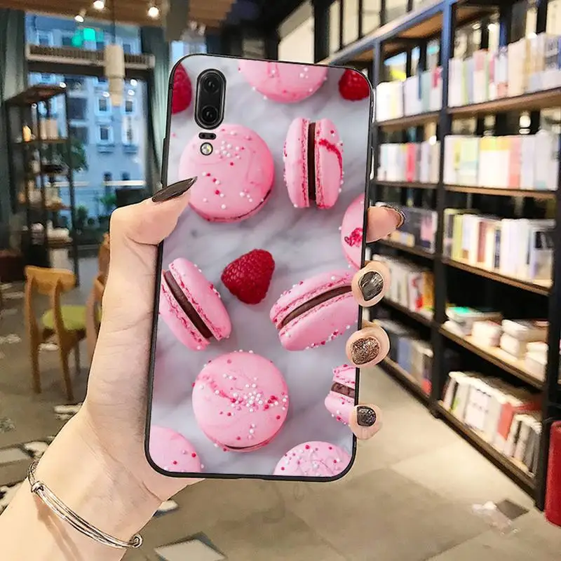 

Dessert ice cream Macaron Food Phone Case For Huawei honor Mate P 10 20 30 40 i 9 8 pro x Lite smart 2019 nova 5t