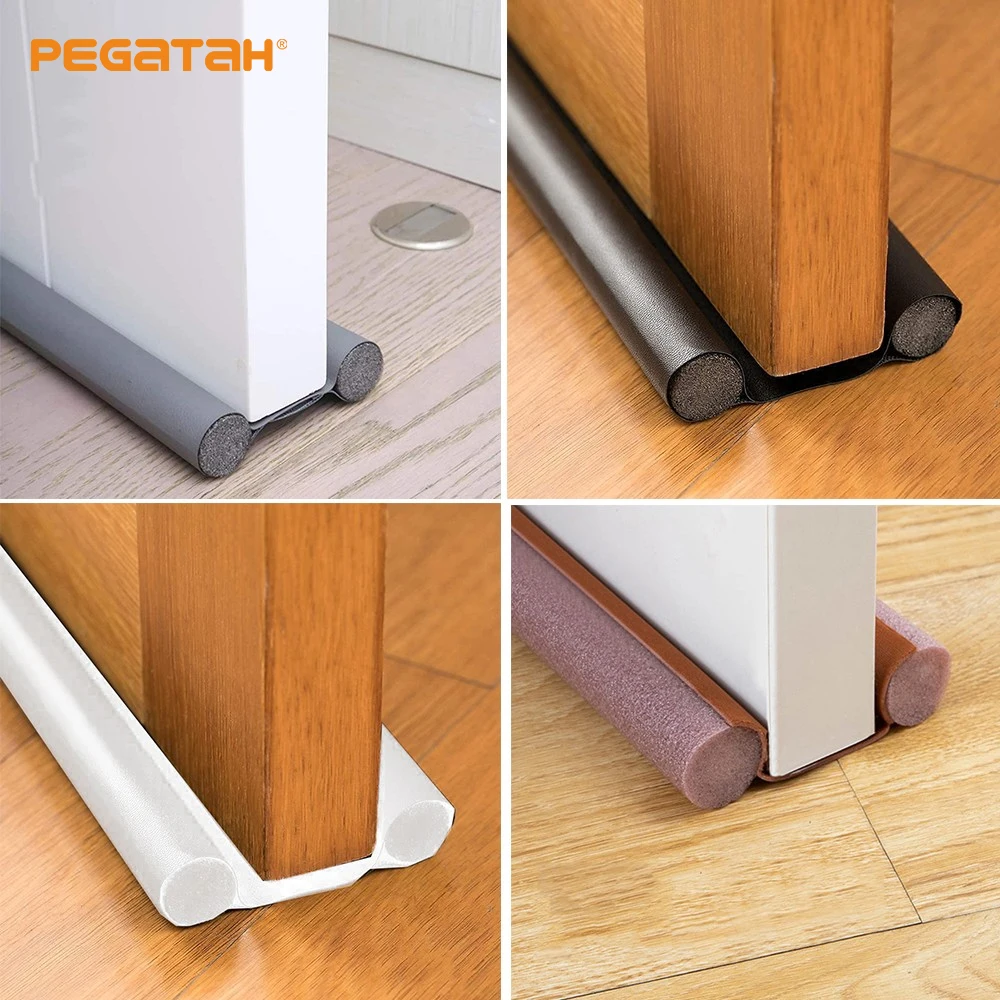 

95*10cm Waterproof Seal Strip Draught Excluder Stopper Door Bottom Guard Double Silicone Rubber Seal Dustproof Soundproof Strips