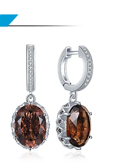 JewelryPalace огромное подлинное кольцо с дымчатым кварцем 925 пробы серебряные кольца для женщин обручальное кольцо серебро 925 драгоценные камни ювелирные изделия