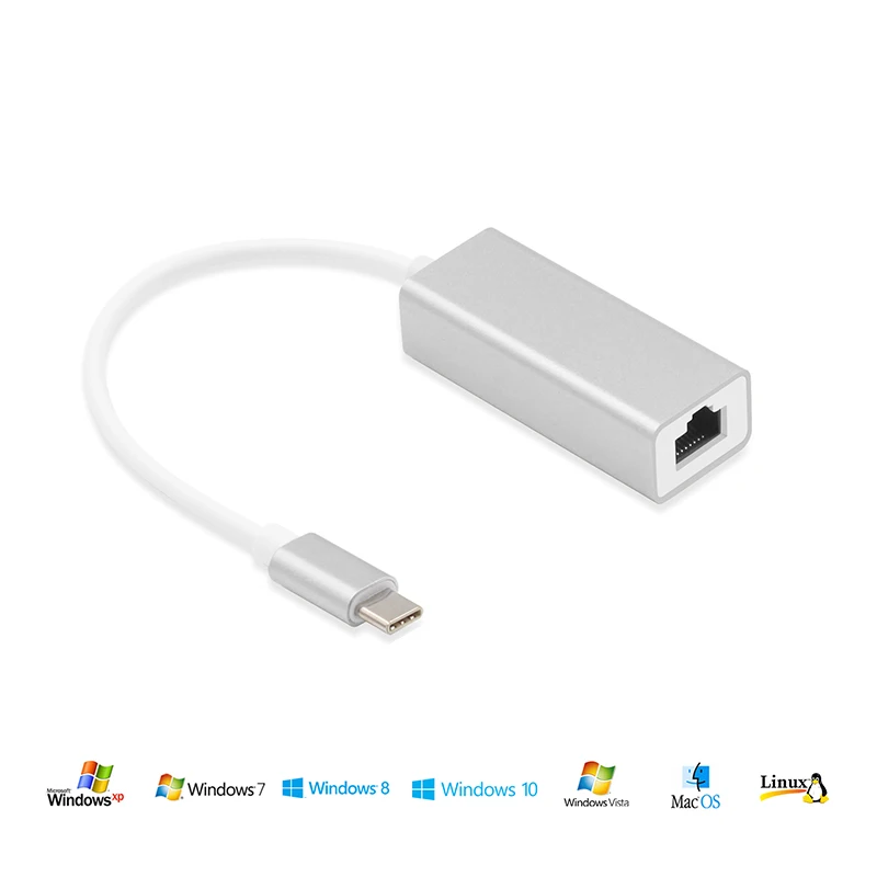 USB-C Thunderbolt USBC к RJ45 10/100/1000 Мбит/с гигабитный Ethernet сетевой адаптер для Macbook, USB 3,1 3,0 2,0 type-C к RJ 45 Cat6