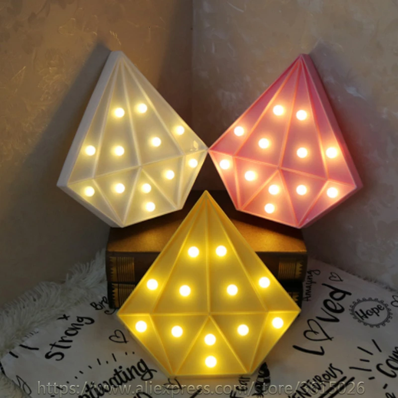 Прикроватная лампа в виде сердца луна звезда облако светодиодный ночсветильник