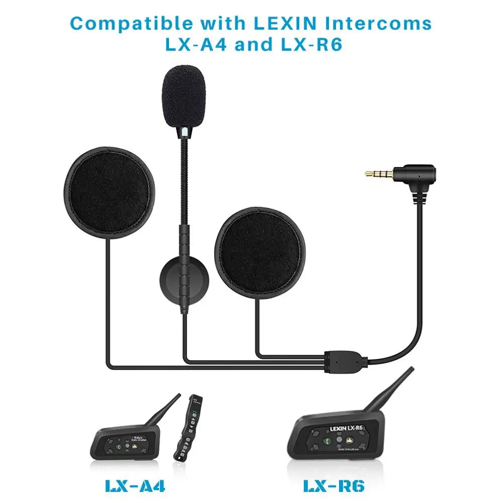 Lexin мотоциклетные гарнитура и Клип Комплект Аксессуары для LX R6 Bluetooth Шлем