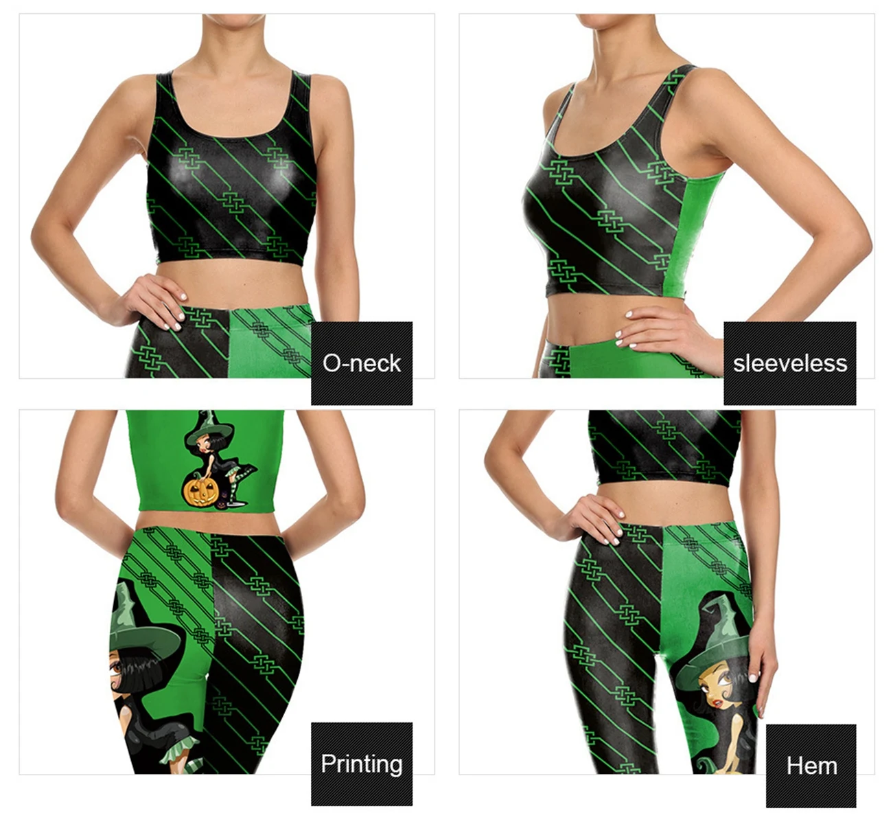 Женские наряды на Хэллоуин без рукавов ведьмы спортивный костюм с тыквой дамы