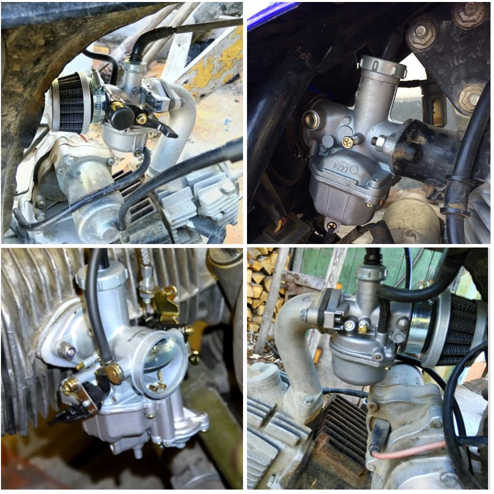 

Sclmotos-PZ30 30mm Carb Carburetor + Visiable Throttle Twister + Dual Cable + Handlebar Grips For 200CC 250CC Dirt Bike ATV Quad